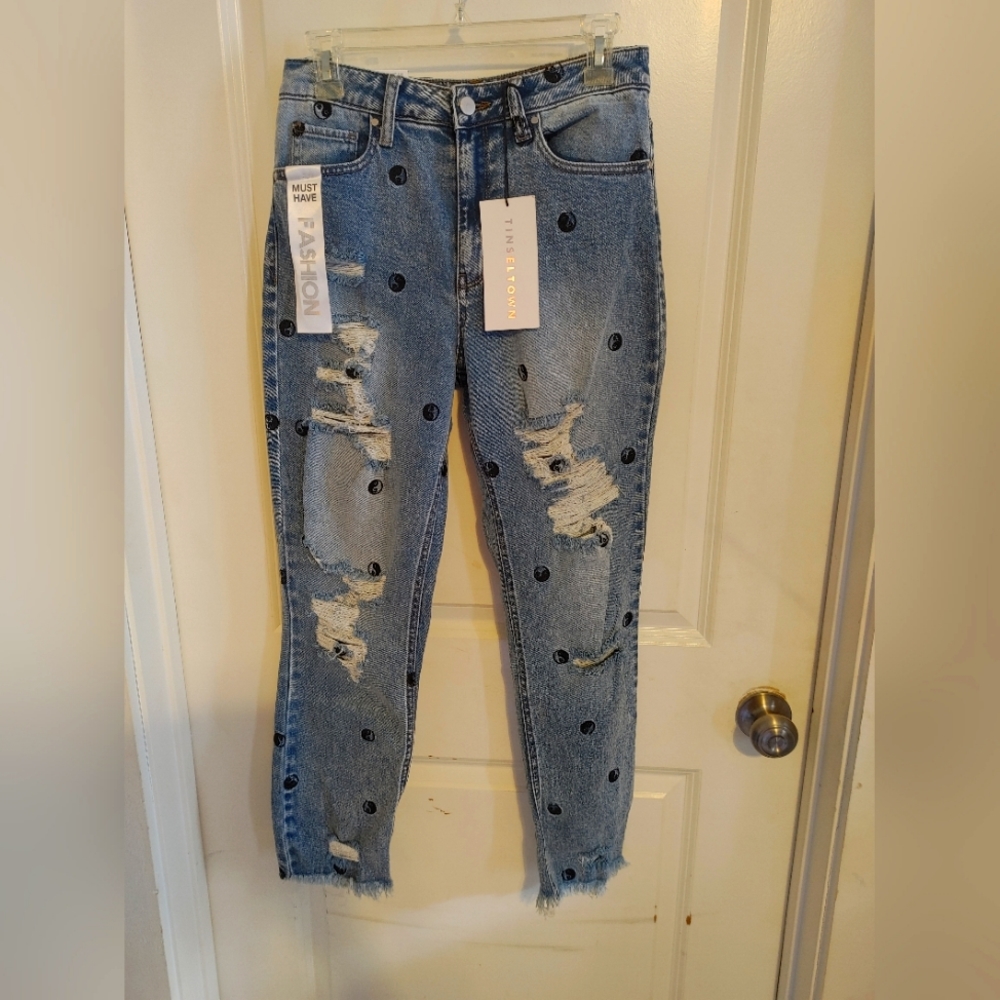 Blue Jean ( Peace symbol) (Distressed)